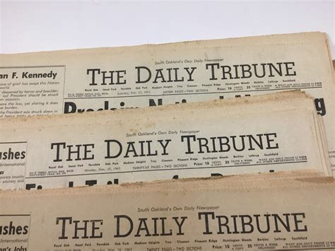 Daily Tribune Vintage Newspaper Lot Nov 23 25 26 Royal Oak | Etsy