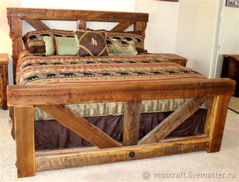 Деревянные кровати ручной работы - 91 фото