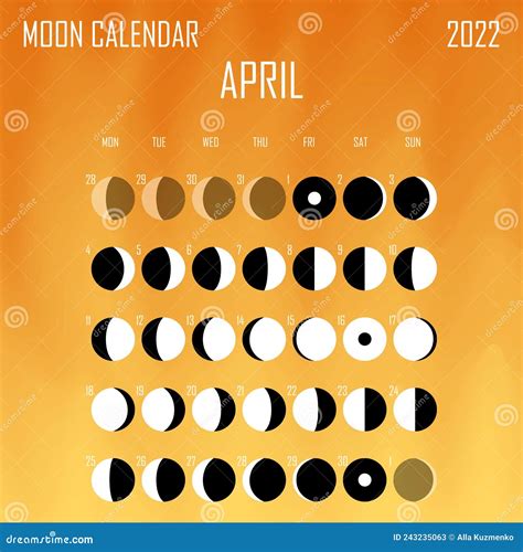 Moon Calendar Astrological Calendar Design Planner Place For