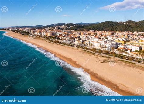 Aerial View of Malgrat De Mar, Spain Stock Photo - Image of scene ...