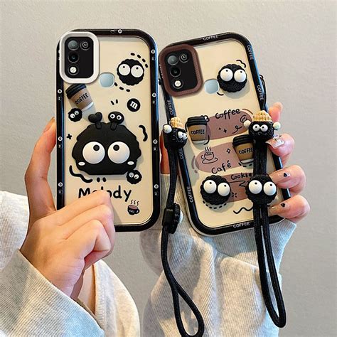 Case Infinix Hot Play Infinix Play Infinix Play Tpu Silicone Fashion Lanyard Doll Phone