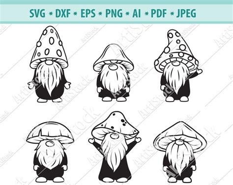 Gnome Svg, Mushroom Gnome Svg, Funny Gnome SVG, Mushroom Hat Svg File ...