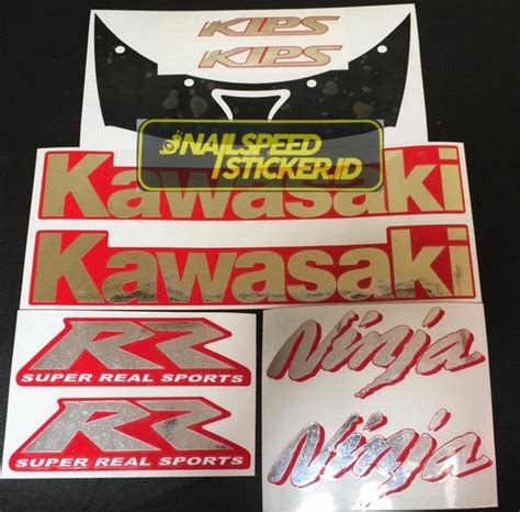 Jual Sticker Stiker Striping Kawasaki Ninja Rr Merah Maroon Set Di