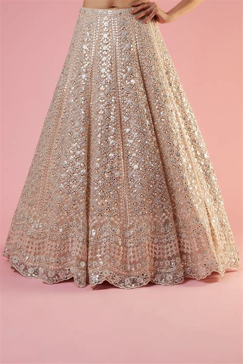 Gold Silk Organza Embroidered Wedding Lehenga Set By Aneesh Agarwaal At