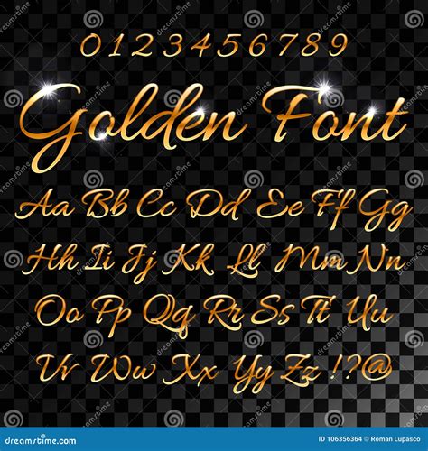 Golden Alphabet Fonts