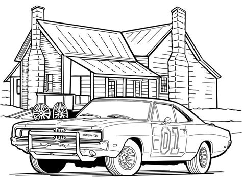 Cooter S Dukes Of Hazzard Coloring Pages