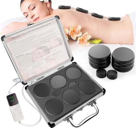 Amazon GLXPJU 12Pcs Hot Stones Massage Set With Temperature