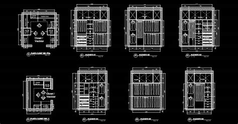 Bloques AutoCAD Closet Armarios DWGAutoCAD