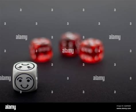 colorful dice on dark background Stock Photo - Alamy