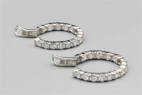 Harry Winston Inside Out Diamond And Platinum Hoop Earrings For Sale At 1stdibs