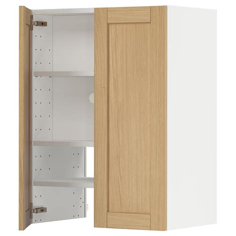 Навесной шкаф - METOD IKEA/ МЕТОД ИКЕА, 60х80 см, белый/под беленый дуб ...