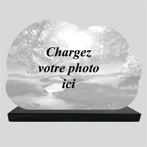 Plaque Funéraire personnalisée Nuage Grande photo personnelle Photo