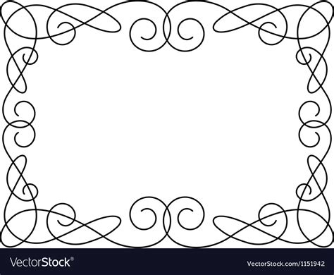 Calligraphy Ornamental Decorative Frame Vector By 100ker Image