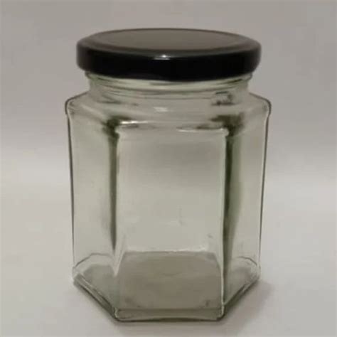 400ml Hexagonal Glass Storage Jar At Rs 17 Piece Glass Jar In Firozabad Id 26490323055