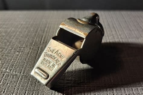 Acme Thunderer Vintage Whistle Made In England Nickel Plated Brass J