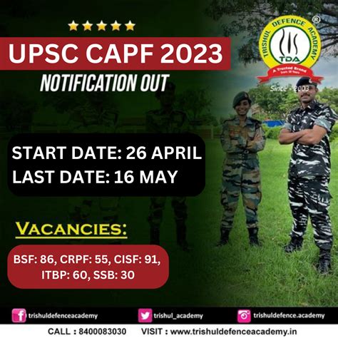 UPSC CAPF AC 2023 Recruitment Notification Out