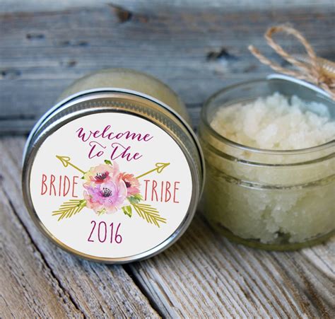 Set Of 12 4oz Sugar Scrub Bridal Shower Favor