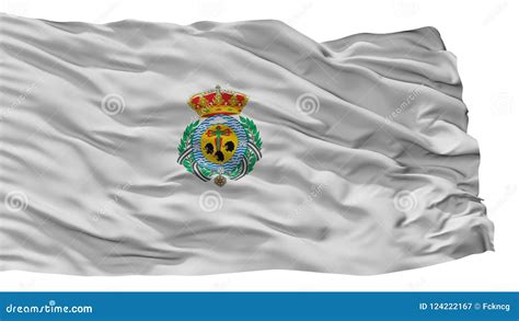 Santa Cruz Tenerife City City Flag, Spain, Isolated On White Background Stock Illustration ...