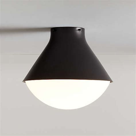 Black Flush Mount Light | Crate & Barrel