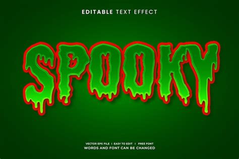 Premium Vector Spooky Halloween Editable Text Effect