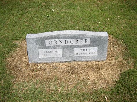 Allie M Orndorff M Morial Find A Grave