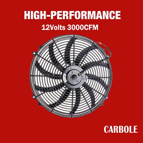 16 Inch 12v Pull Push 120w 3500 Cfm Radiator Electirc Thermo Fan