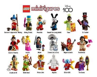 LEGO 71038 Complete Set Of 18 Minifigures Disney 100 Series ...