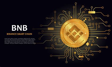 Binance Samart Chain Bnb Technology Background With Circuit Bnblogo