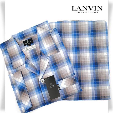 【未使用】新品1円～★定価1 4万 Lanvin Collection ランバン コレクション メンズ 日本製 春夏 長袖パジャマ L