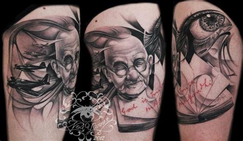 27 Amazing Gandhi Tattoo Ideas with Meanings - Body Art Guru