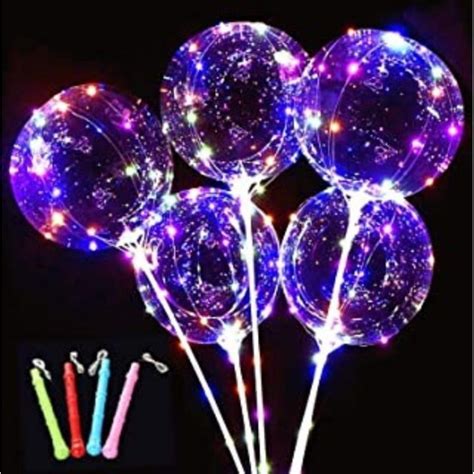 Balão Bubble 18 polegadas Festa Led Rgb vareta e cabo Shopee Brasil