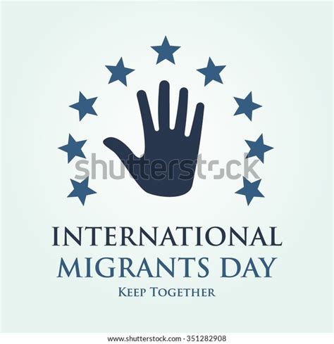 International Migrants Day Poster Quotes Vector Stock Vector (Royalty ...