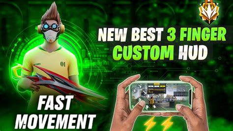 New 3 Finger Custom Hud Free Fire Headshot Movment Best 3 Finger