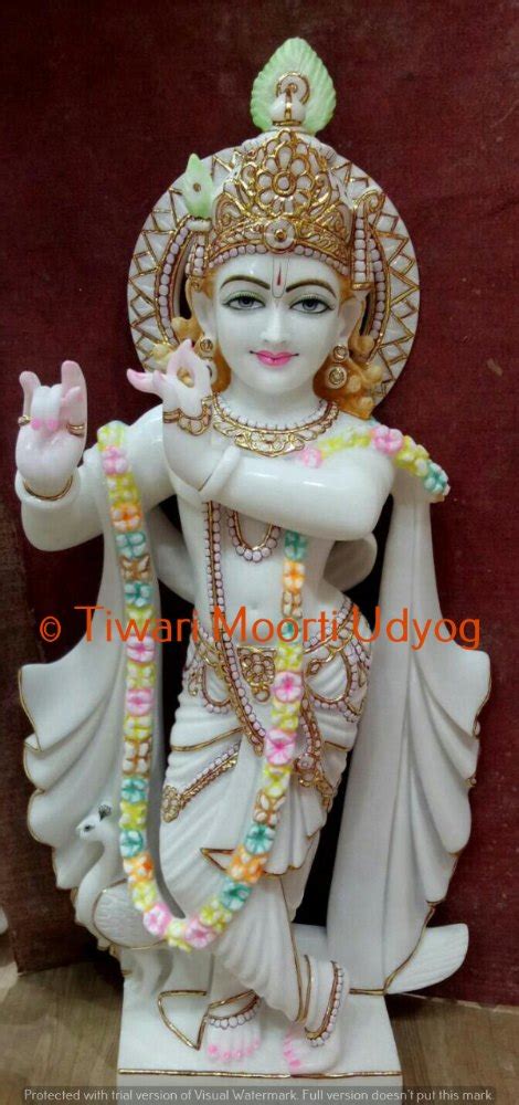 Tiwari Moorti White Marble Iskcon Krishna Statue At Rs In Jaipur