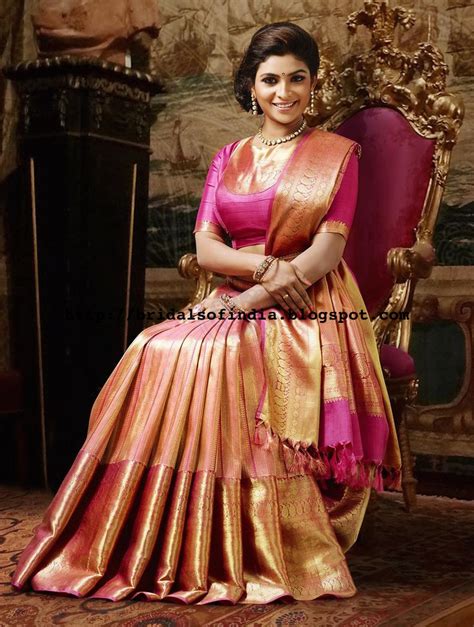 Fashion World Pink And Gold Kanchipuram Wedding Silk Saree From The Chennai Silks