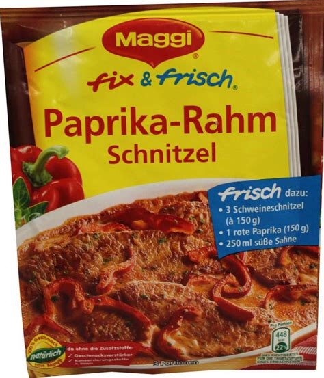 Maggi Fix Frisch für Paprika Rahm Schnitzel 35g saymo de