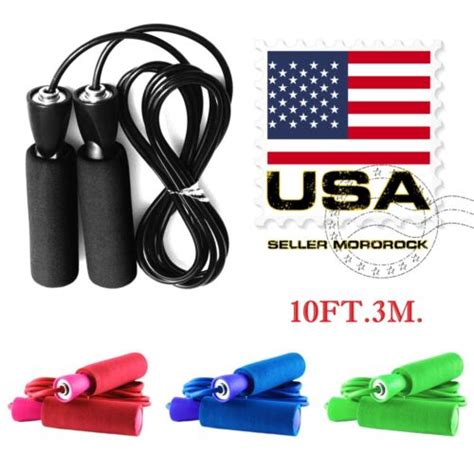 Gym Aerobic Exercise Boxing Skipping Jump Rope Adjustable Bearing Speed