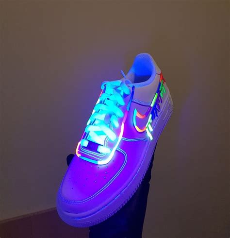 Drippy Nike Air Force With Neon Swooshes Air Force 1 Reflective Flames