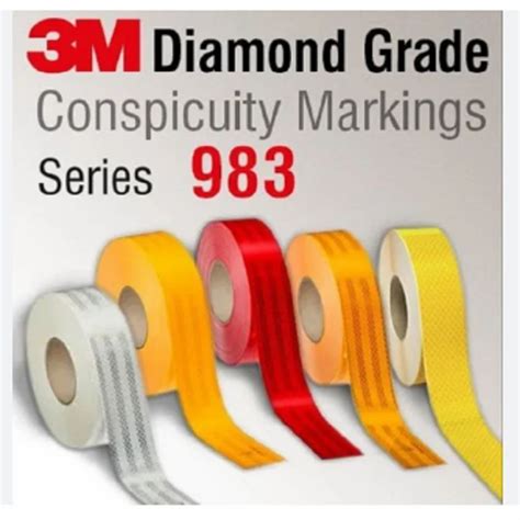 White Red M Diamond Grade Conspicuity Tape M Mm At Roll