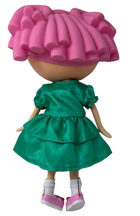 Green Silk Wrap Dress For Lalaloopsy And Little Dolls