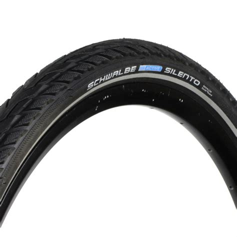 Schwalbe Silento 26 x 1.75" K-Guard Lite SBC Black-Reflex Bicycle Tyre ...