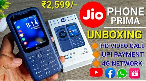 Jio Phone Prima Unboxing Jio Phone Prima Review 4G Feature Phone With