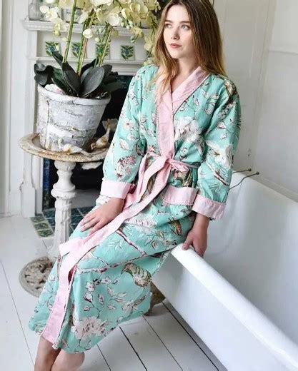 Lightweight Dressing Gown Ladies 100 Cotton