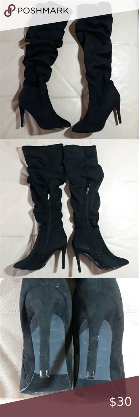 Donated Fashion Black Heel Boots Clothes Design