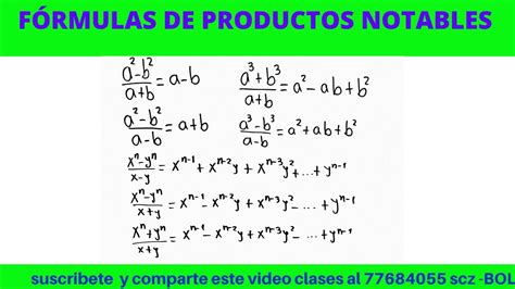 Cocientes Notables Y Sus Propiedades Ciencias B Sicas Off