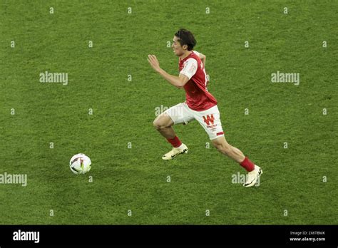 Keito Nakamura Of Reims During The French Championship Ligue Football