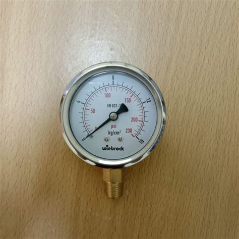 Jual Pressure Presure Gauge Raket Stainless 2 5 Inch 16 Bar 230 Psi