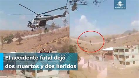 Difunden video del helicóptero de la Sedena que se desplomó en Edomex