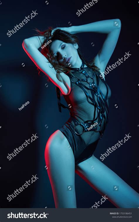 Sexy Nude Woman Belt Neon Light Stock Photo 1753186451 Shutterstock