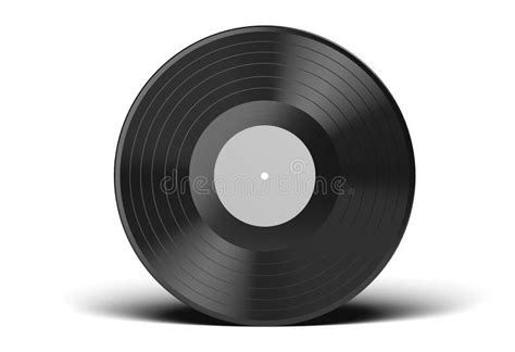 Vinyl Record In Cardboard Cover Mockup Isolated Stock Illustration